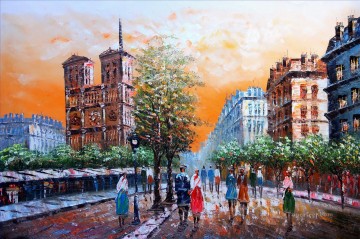 パリ Painting - パリのストリートシーン 37